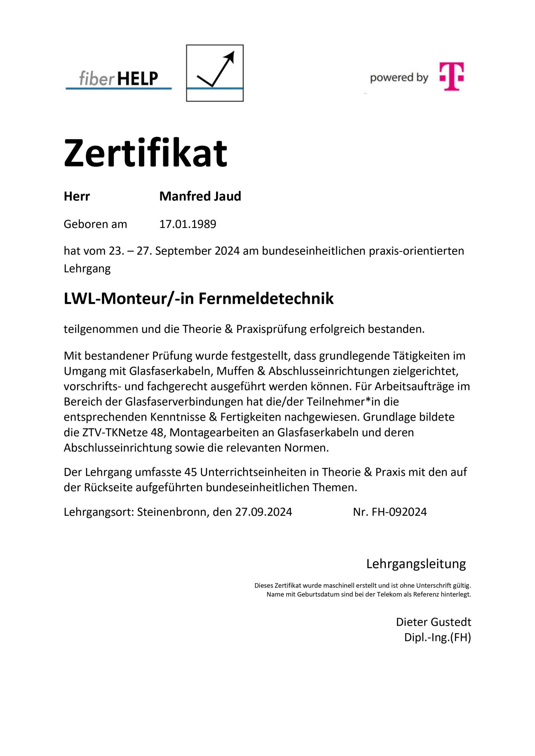 FH-092024 Zertifikat DT LWL-Monteur Manfred Jaud 1701201989_page-0001